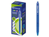 BOLIGRAFO BORRABLE BISMARK CON CLIP AZUL 12U | 12 UNIDADES | (POESSA BISMARK BASICO)